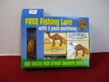 Camel Joes Tackle Shop Promotion with Cigarette Packs and Lures