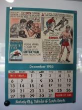 1953 Kentucky Club Tobacco Calendar Page