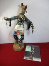 25" Kachina-Very Large Hopi With Kachina Carving Book