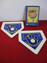 1982 Championship Plates-Pair Plus Bonus Bob Uecker Book