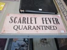 Antique Cardstock Scarlett Fever Sign