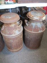 Pair of Vintage Milk Cans