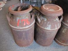 Pair of Vintage Milk Cans