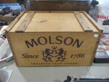 Molson Dovetailed Advertising Crate