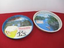 Pair of Hamm's Beer Advertising Trays