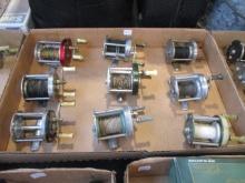 Mixed Vintage Bait Cast Fishing Reels-Lot of 9 (B)