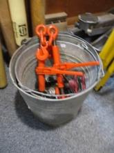 Galvanized Pails with Contents