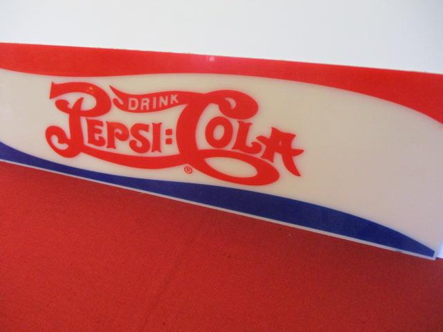 Pepsi-Cola Double Dot Acrylic Advertising Sign