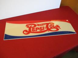Pepsi-Cola Double Dot Acrylic Advertising Sign
