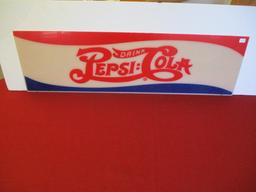 Pepsi-Cola Double Dot Acrylic Advertising Sign