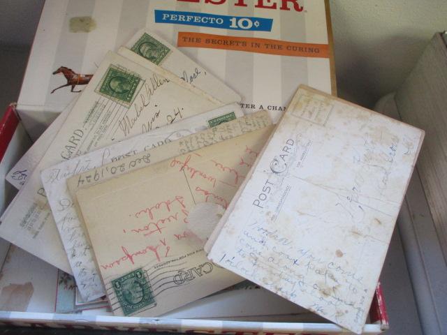 Mixed Antique Postcard Grouping + Blotters