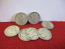 Mercury Silver Dimes-Lot of 7