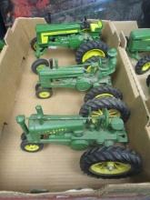 John Deere 1:16 Scale Die Cast Tractors-Lot of 3 (C)