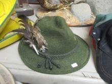 Wool Felt German Hat w/ Embellishments