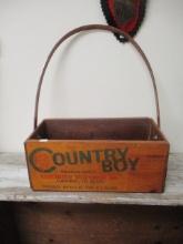 Country Boy Wooden Seedless Grape Advertising Crate