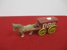 Cast Iron Horse Drawn Ice Wagon