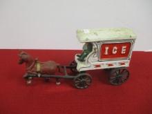 Cast Iron Horse Drawn Ice Wagon