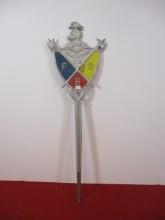 knights of Pythias Cast Aluminum Marker