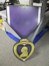 Purple Heart Painted Metal Sign