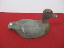 Hand Carved Wooden Canadian Maritime Decoy-Redhead