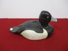 Hand Carved Wooden Canadian Maritime Decoy-Showler Bluebill