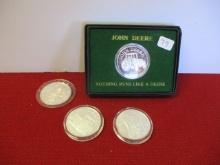 John Deere .999 one oz. Silver Rounds-Lot of 4