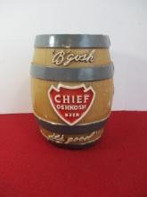 *Chief Oshkosh Advertising Chalkware Coin Bank