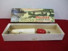 Pflueger No.3796 Red and White Shad Fishing Lure