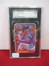 SGC Graded 1987 Donruss Greg Maddux Trading Card