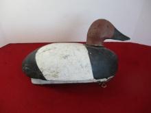 Canadian Maritime Hand Carved Wooden Decoy-Canvasback