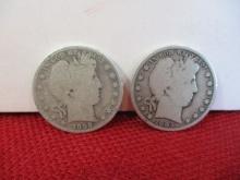 U.S. Silver Barber Half Dollar Pair-B