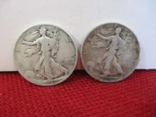 U.S. Silver Standing Liberty Half Dollar Pair-B