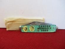 NOS 1980 Jimmy Carter/Walter Mondale Campaign Pocket Knife-C
