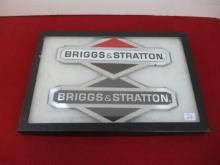 NOS Briggs & Stratton Metal Advertising Signs Pair