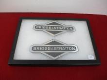 NOS Briggs & Stratton Metal Advertising Signs Pair