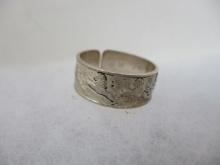 Sterling Silver with Embossed Lions Ring