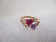 Sterling Silver RSG Ring with Roses