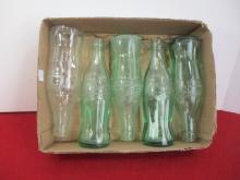 Mixed Coca-Cola Embossed Bottles-Lot of 5