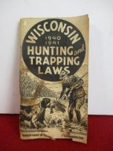 1940/1941 Wisconsin Hunting/Trapping Law Book