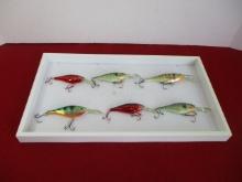 Rapala Shad Rap Fishing Lures-Lot of 6-B