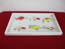 Rapala Shad Rap Jointed Fishing Lures-Lot of 6-B