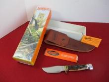 Marble's Gladstone-Plainsman Jigged Bone/Aluminum Fixed Blade Knife