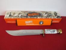 *Marble's Gladstone-1999 Smooth Bone Brass Half Guard Signature Edition Knife