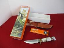 Marble's Gladstone-Plainsman Stag/Aluminum Fixed Blade Knife
