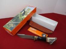 Marble's Gladstone-Campcraft 2000 Buffalo/Crown Stag Fixed Blade Knife