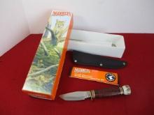 Marble's Gladstone-Trailcraft Leather/Stag Fixed Blade Knife