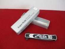 Stainless Steel 5" Folding Pocket Knife w/ Dragon Design