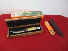 *Marble's Gladstone-Plainsman Birdseye Maple/Aluminum Fixed Blade Knife w/ Box