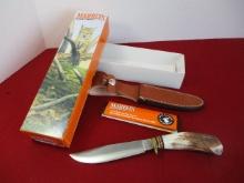 Marble's Gladstone-Red Stag Crown Fixed Blade Hunting Knife