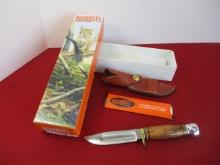 *Marble's Gladstone-"SAMPLE" Custom 2003 Brown Safari Wood/Aluminum Knife